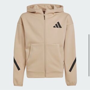 Adidas Full-Zip Hooded Track Jacket Kids Size XL 15/16